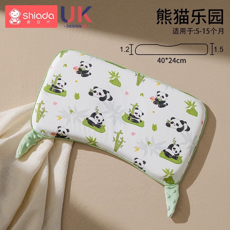Almohada de espuma viscoelástica lavable y transpirable para bebés, disponible para dropshipping, apta para todas las estaciones, almohada infantil Clase A, almohada de confort para bebés.