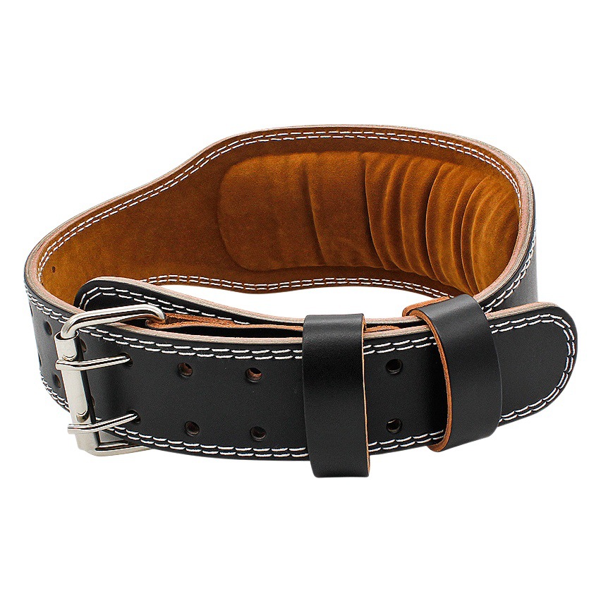 Aolikes Cinturón de piel de vaca fitness en cuclillas deportes cintura soporte hombres y mujeres equipo profesional entrenamiento levantamiento de pesas duro tirón cinturón