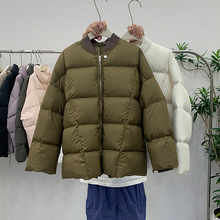 2023冬新款羽绒服女韩版短款棒球领夹克小个子加厚白鸭绒保暖外套