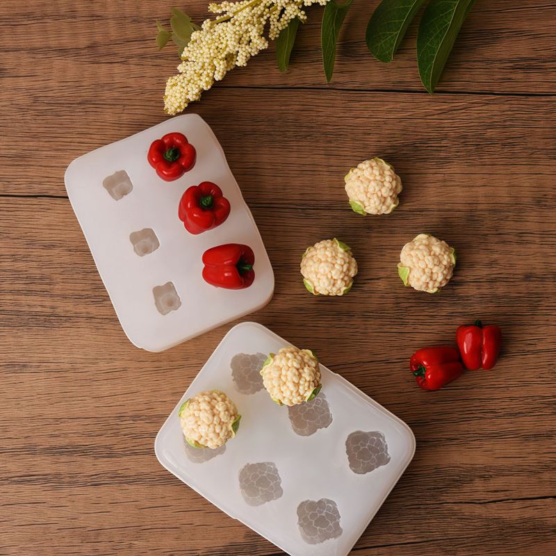 蔬菜系列翻糖滴胶石膏diy辣椒花菜烘焙模具|undefined