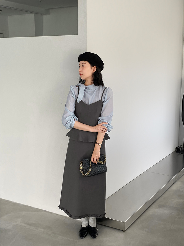 江左 韩系高级感穿搭洋气2025设计感小众显瘦秋季套装女装6336|undefined