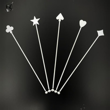 304不锈钢酒具搅拌棒奶茶拨片咖啡饮料装饰棒酒吧鸡尾酒调酒棒