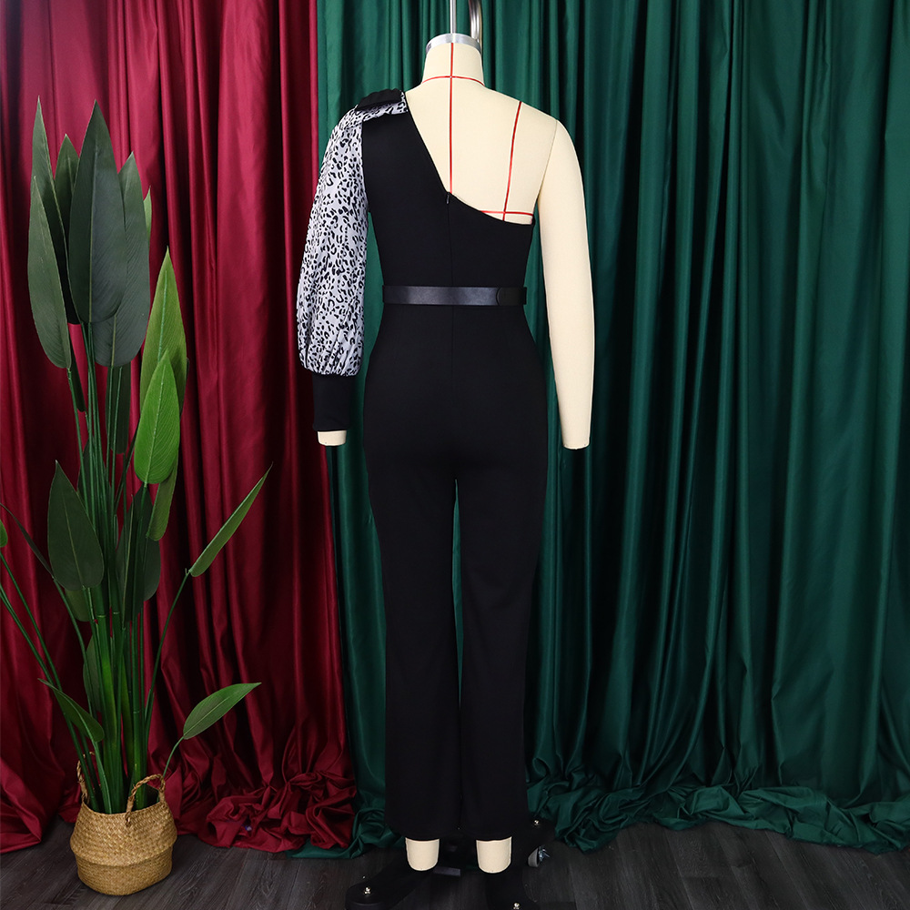 Women's Jumpsuits Rompers One Shoulder High Waist Wide Leg Elegant_voghion.com