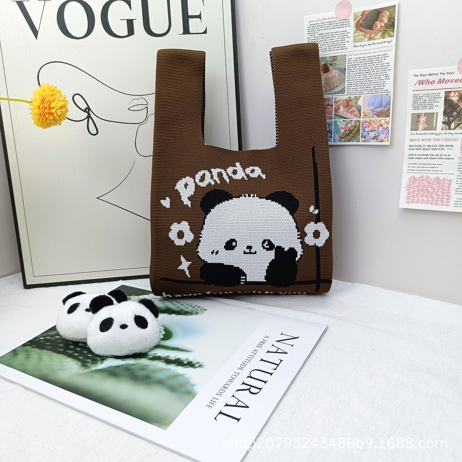 다크 브라운 비예 팬더 스몰 백