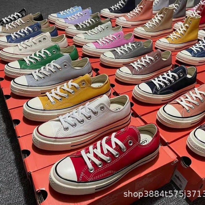 Putian Meiqi Converse 1970S Casual High-Top Canvas Shoes for Women and Men, Soft Blue Sole, Comme Des Garçons Shoes, Campus Style Putian Meiqi Converse 1970S Casual High-Top Canvas Shoes for Women and Men, Soft Blue Sole, Comme Des Garçons Shoes, Campus Style