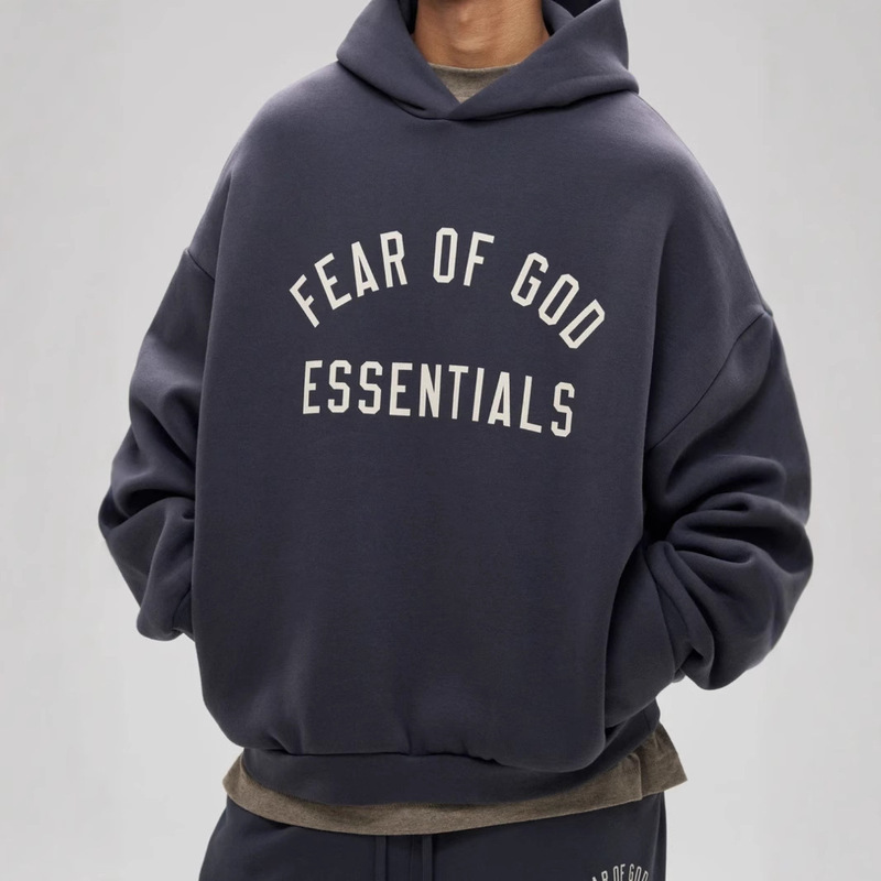 FOG FEAR OF GOD トレンディなベルベットのダブルレタープリントラウンドネックスウェットシャツカジュアルメンズとレディーススウェットシャツ|undefined