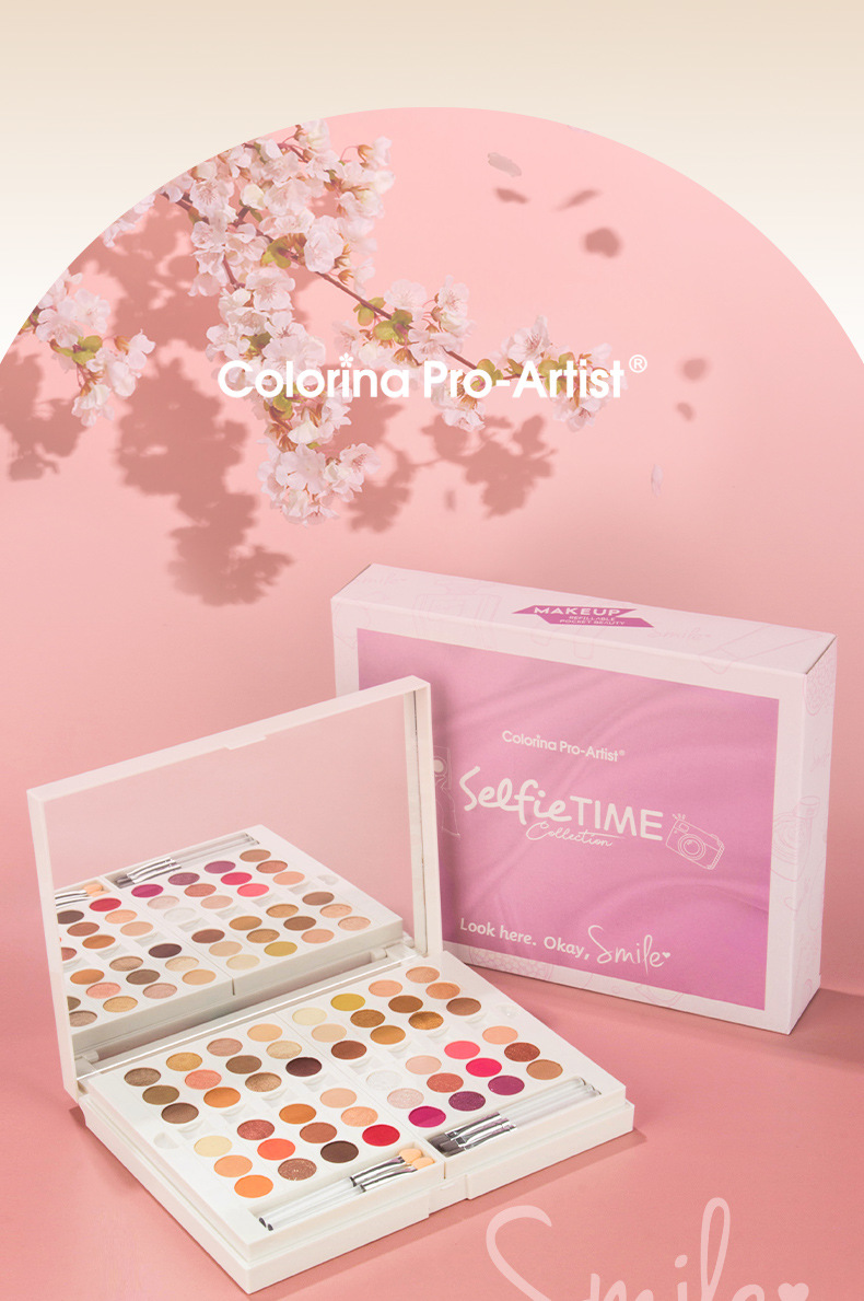DIY makeup set, eyeshadow pearl, matte, fine glitter eyeshadow palette, highlighter blush, cosmetics, contouring palette wholesale details Picture