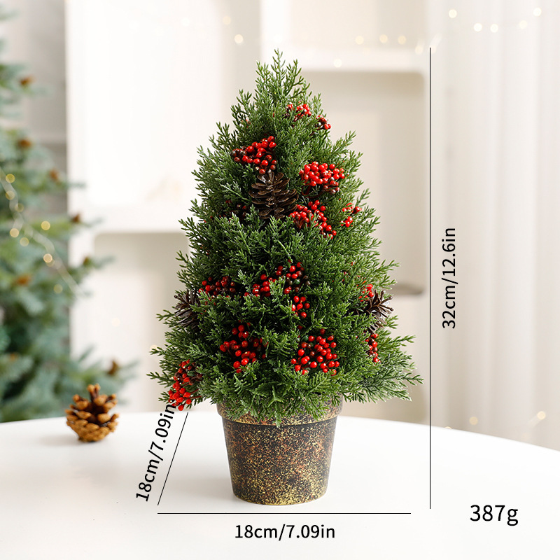 2025 transfronterizo nuevo árbol de Navidad decoración de árbol de Navidad escena de árbol de Navidad maceta de plástico decoración de árbol de Navidad al por mayor