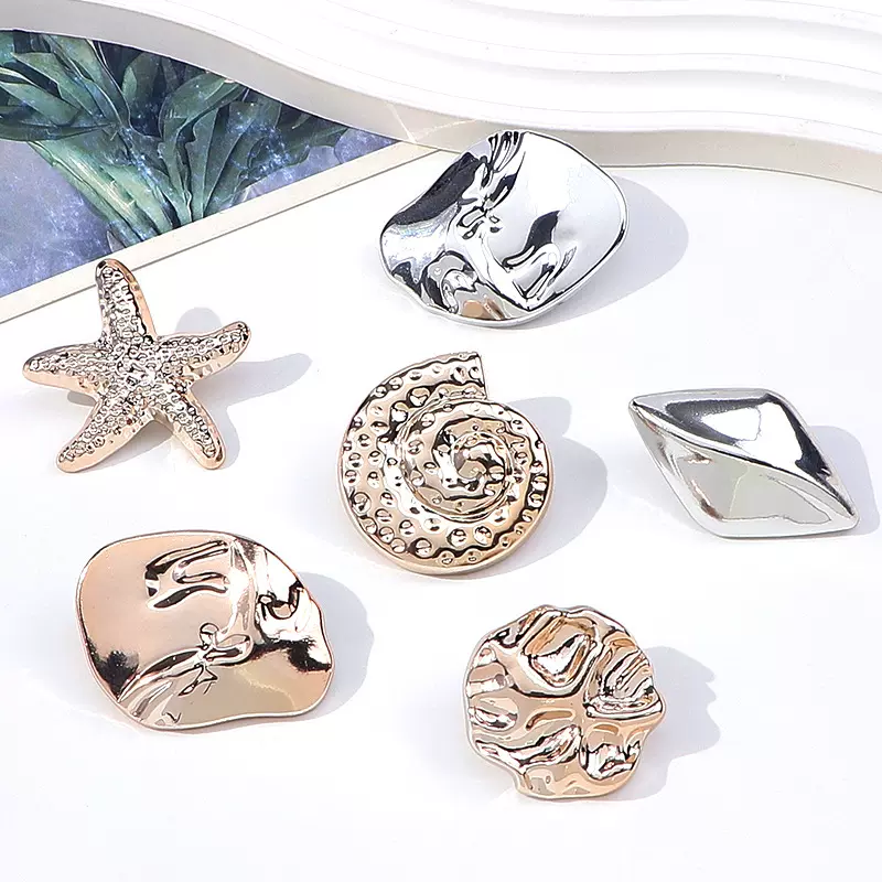 塑料海螺海星异形不规则纽扣大衣扣子西装外套毛衣开衫针织衫装饰