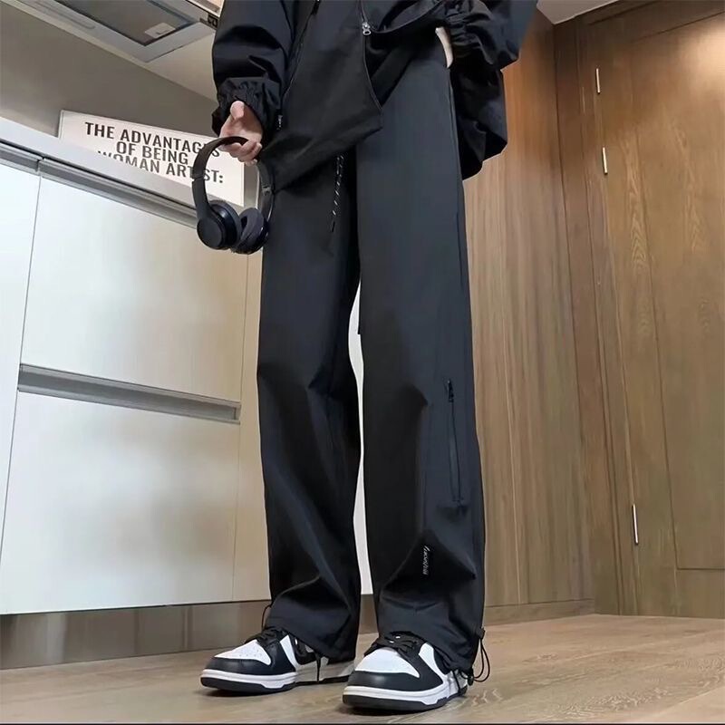 高街vibe潮牌防水冲锋休闲裤男美式机能风宽松直筒长裤子|undefined