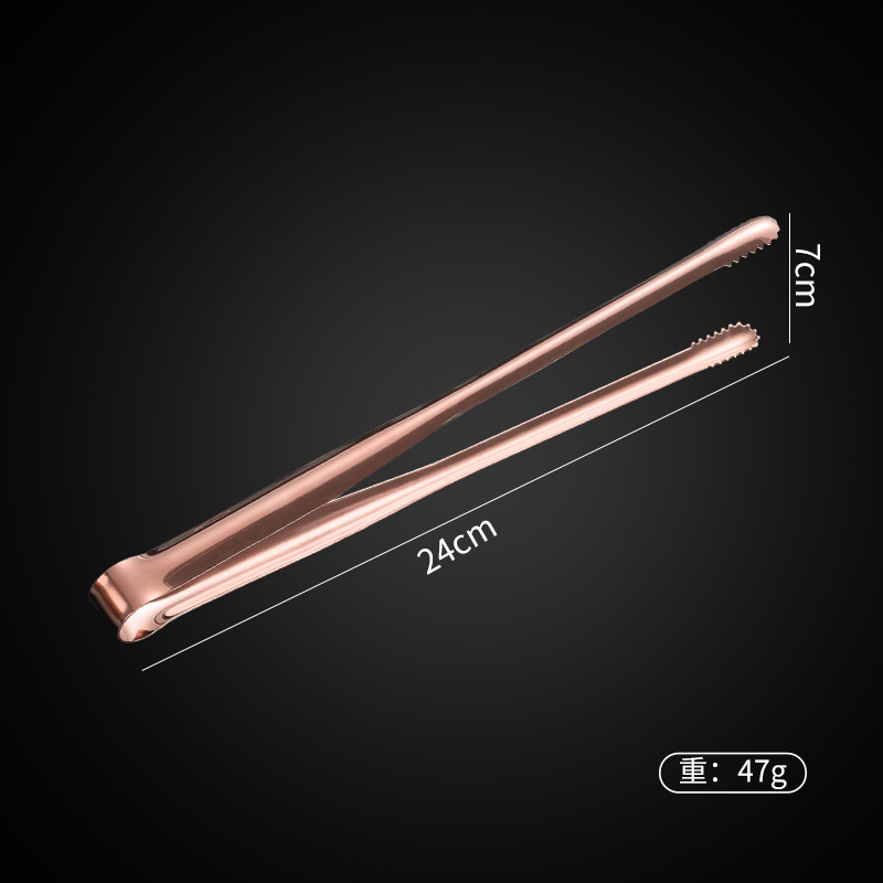 Acero inoxidable estilo coreano abrazadera de barbacoa pan casero abrazadera de carne buffet grueso alargado abrazadera de alimentos antideslizante grado de alimentos