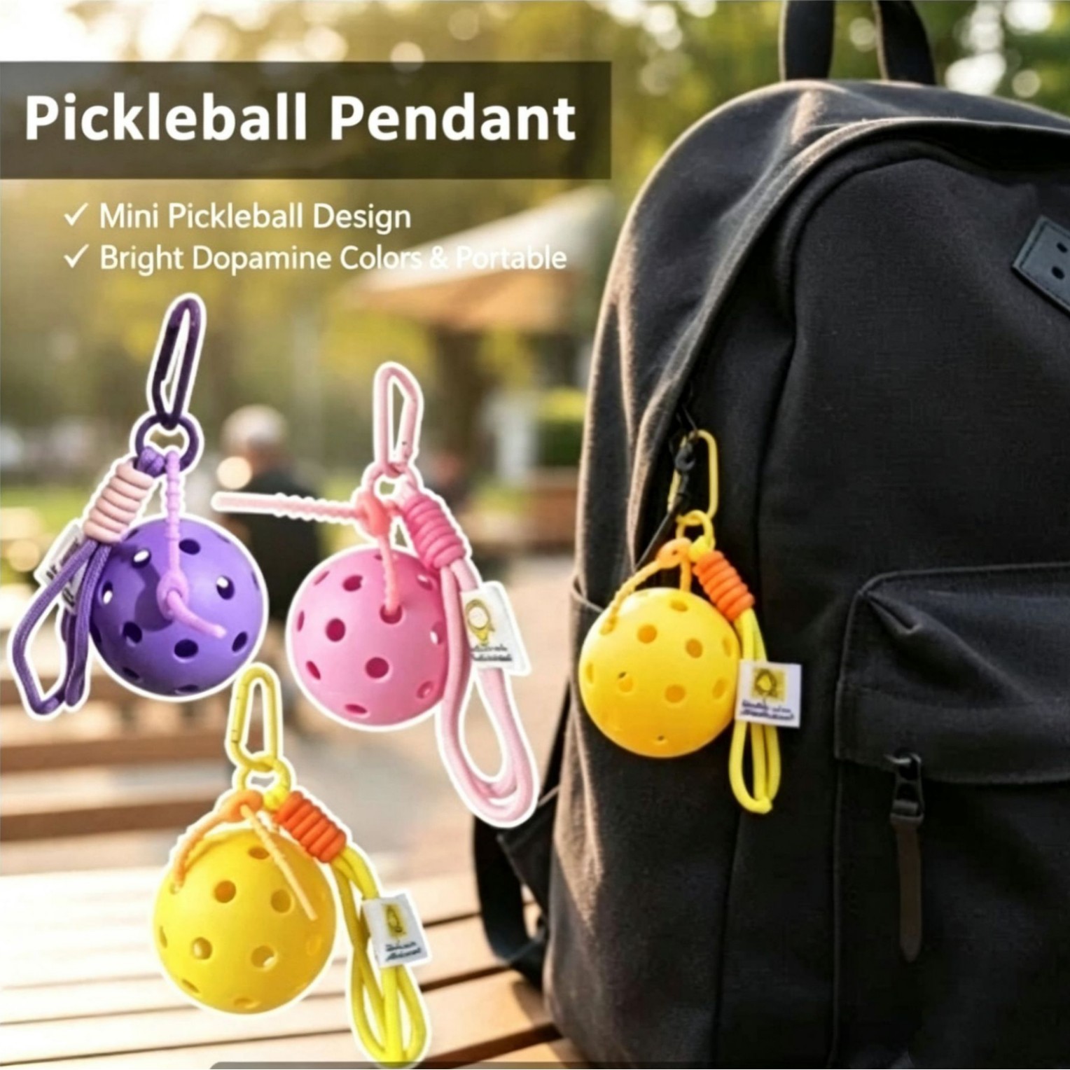 Cross-Border Supply of Pickleball Pendants and Peripheral Products, Novelty Pendants, Mini Pickleball Pendants, Gift Factory