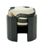 Maigu European Style Modern Casual Daily Light маленький табурет круглый ткань хлопковая деревянная тишина стиль, тупинка ресторан