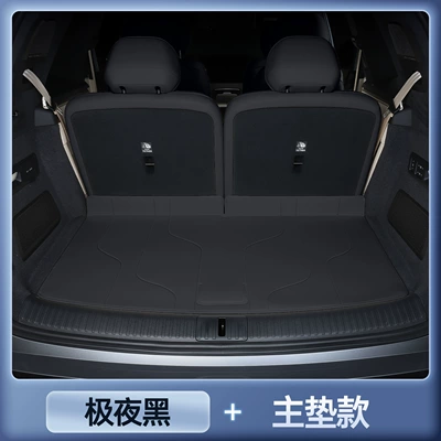 Trunk Mat: full coverage, specialized for - midnight-black-trunk-mat-leapmotor-d19-six-seater