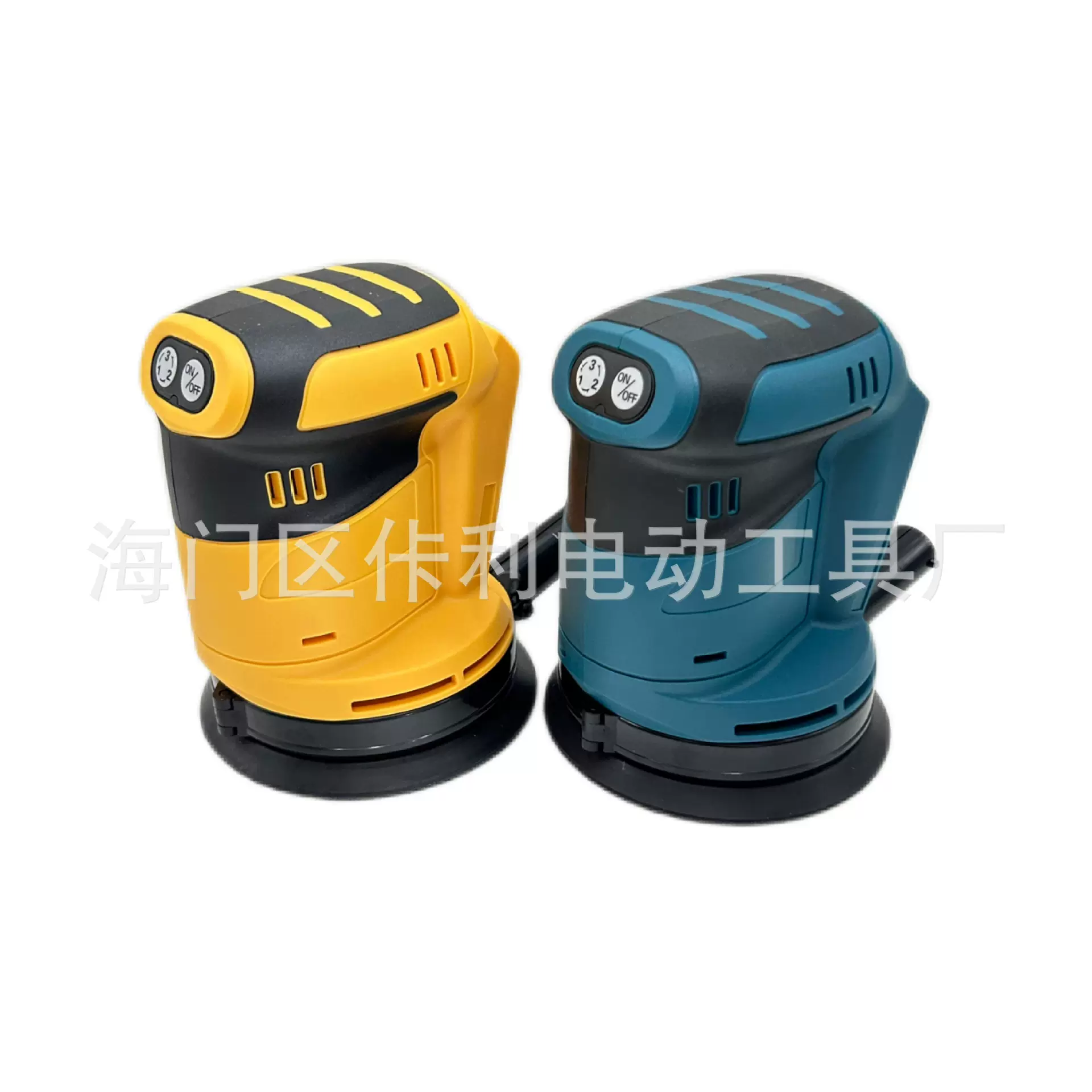 跨境外贸圆砂机木工打磨砂纸机3档可调节锂电抛光机多功能