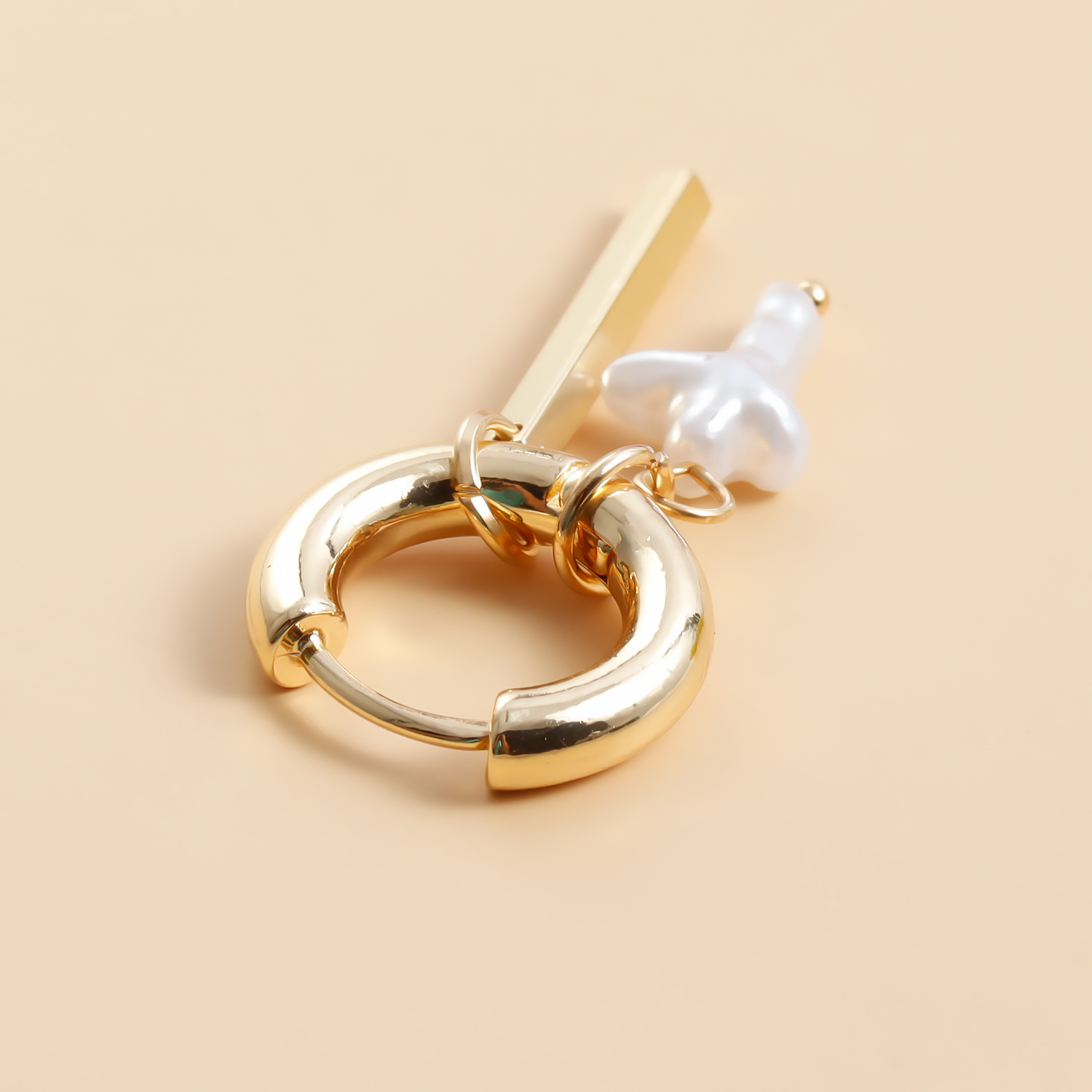 10g Weight Alloy Ear Needle Material Earrings Classification 1 Pair Quantity Holiday, Daily Occasion Alloy Material Geometric, Cross Pattern Women's Gender Plating Design Casual, Simple Style Style 1 Pair Casual Simple Style Geometric Cross Plating Alloy Earrings 4