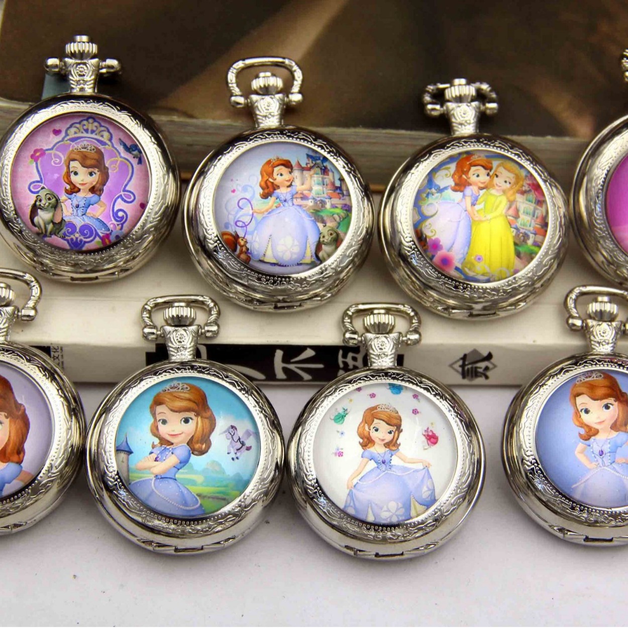 Anime peripheral pocket watch new pocket watch cartoon pocket watch anime watch Princess Sophia pocket watch