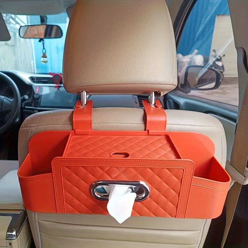 Car seat back storage box, hanging tissue box, multifunctional car storage box, water cup holder, seat back storage box wholesale