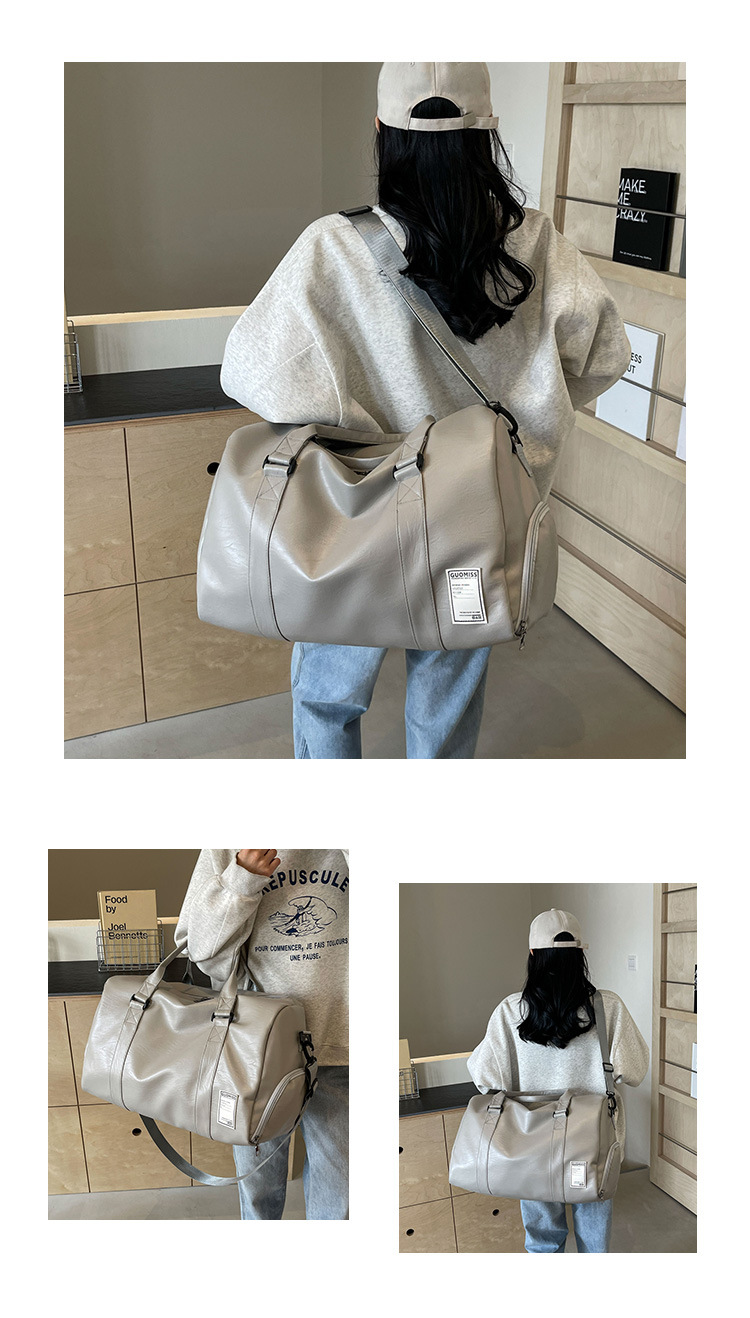 Men's high-end travel bag, large-capacity sports and fitness bag, women's leather travel clothes, luggage bag for men undefined