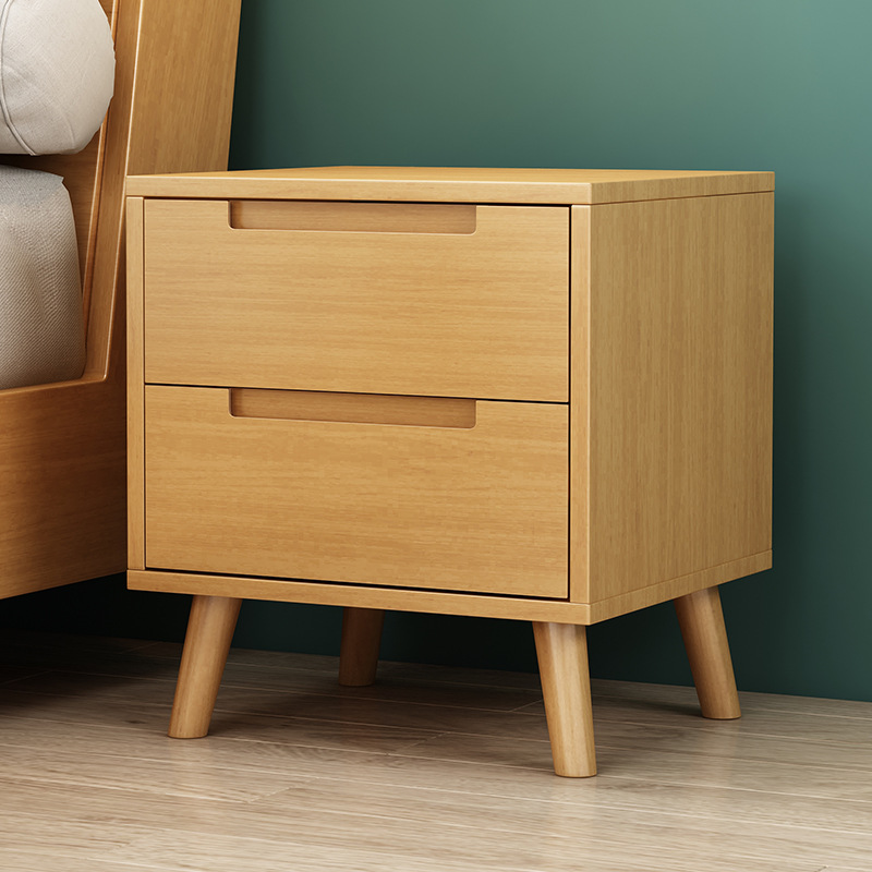Mesita de noche nórdica de madera maciza, armario de almacenamiento moderno para dormitorio totalmente equipado, mesita de noche de estilo japonés, pequeño apartamento