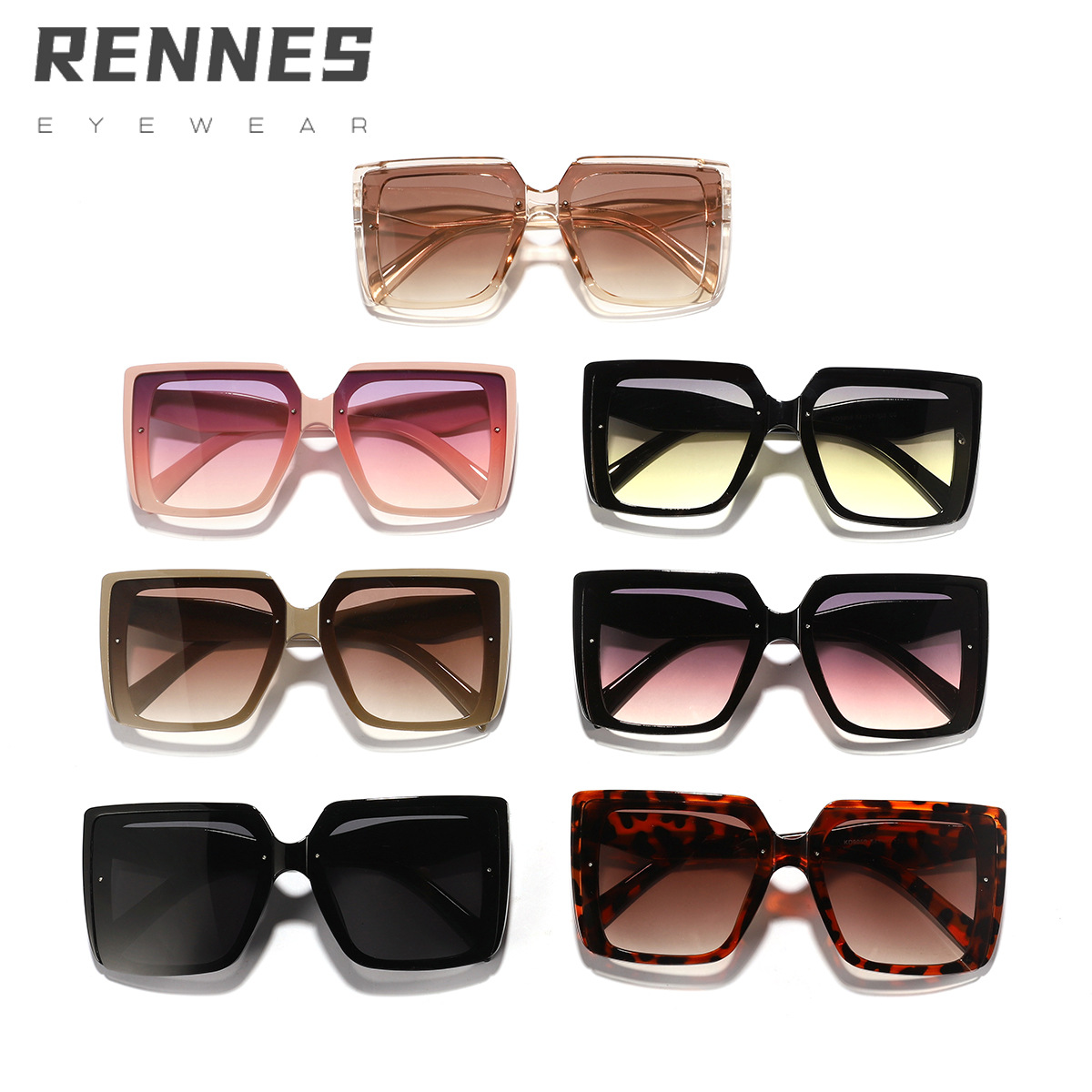 2024 nuevo estilo europeo y americano elegante marco llano cara pequeñas gafas de sol Moda desgaste esencial sol-prueba gafas de sol