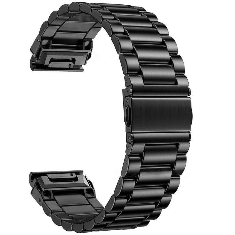 Suitable for Garmin Fenix8 Watch Strap, Fenix/Titan Enduro Quick-Release Three-Bead Metal Watch Strap