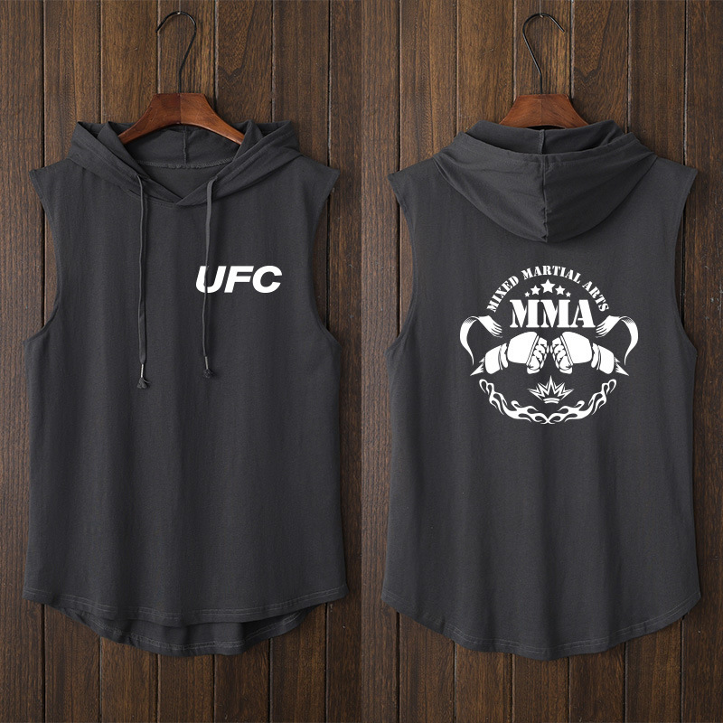 Ufc Fighting Mma Mixed Martial Arts Boxing Sports Vest T-Shirt Sleeveless Chinese Style Clothing Hooded 12