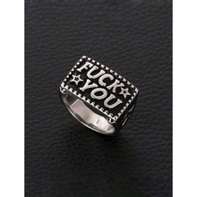 R 66945 Vintage Letter Punk Ring ������ĸ������˽�ָ