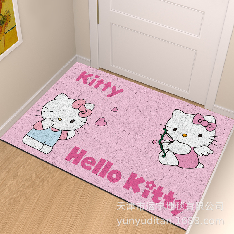 hellokitty入户门丝圈地垫玄关进门蹭土门垫耐磨耐脏可裁剪脚垫|undefined