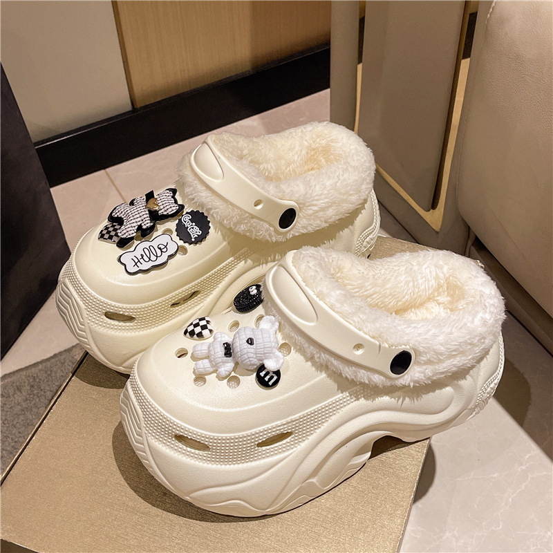5691 cotton shoes double bear white