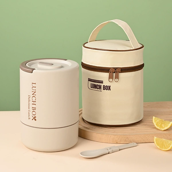 Liner, beige lunch box, thermos