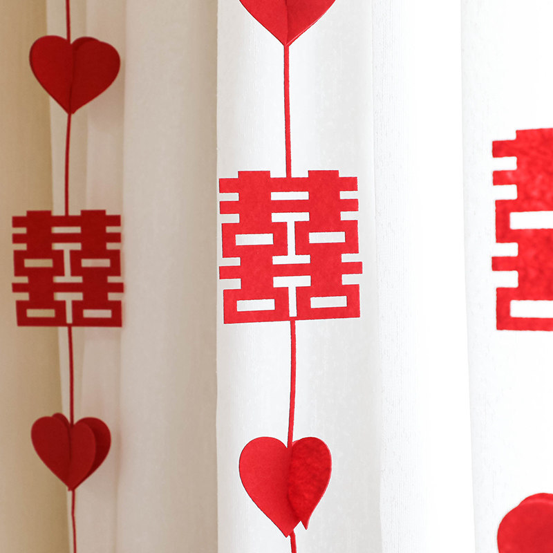 Red-Hearted Couple's Nounou Decoration, Wedding Room Decor, Necklace Pendant, Xiaohongshu Style Wedding Supplies, New Home Decoration