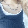 Brand necklace stainless steel, fashionable accessory suitable for men and women, simple and elegant design, does not fade