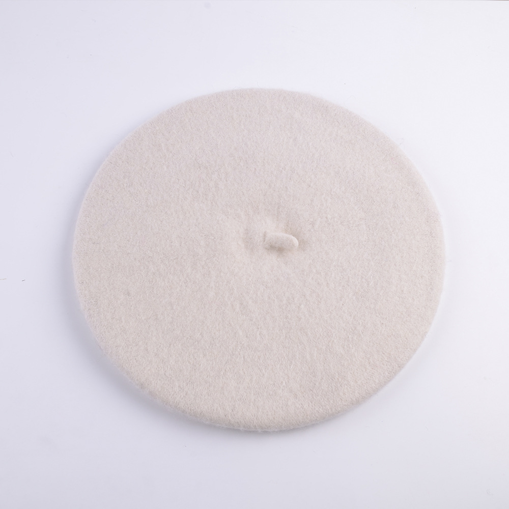 Unisex Wool beret Autumn-winter vintage woolen painter's hat Winter hat Lady's bud hat_voghion.com