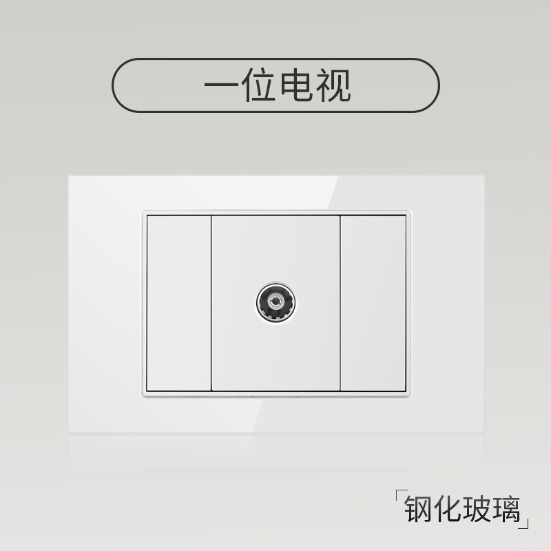 Taiwán 110V estándar americano USB blanco vidrio templado interruptor socket 118 Tipo de pared panel fábrica al por mayor