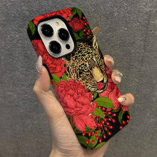 跨境适用苹果15手机壳唯美11双层菲林壳14pm加厚iPhone13大孔硬壳