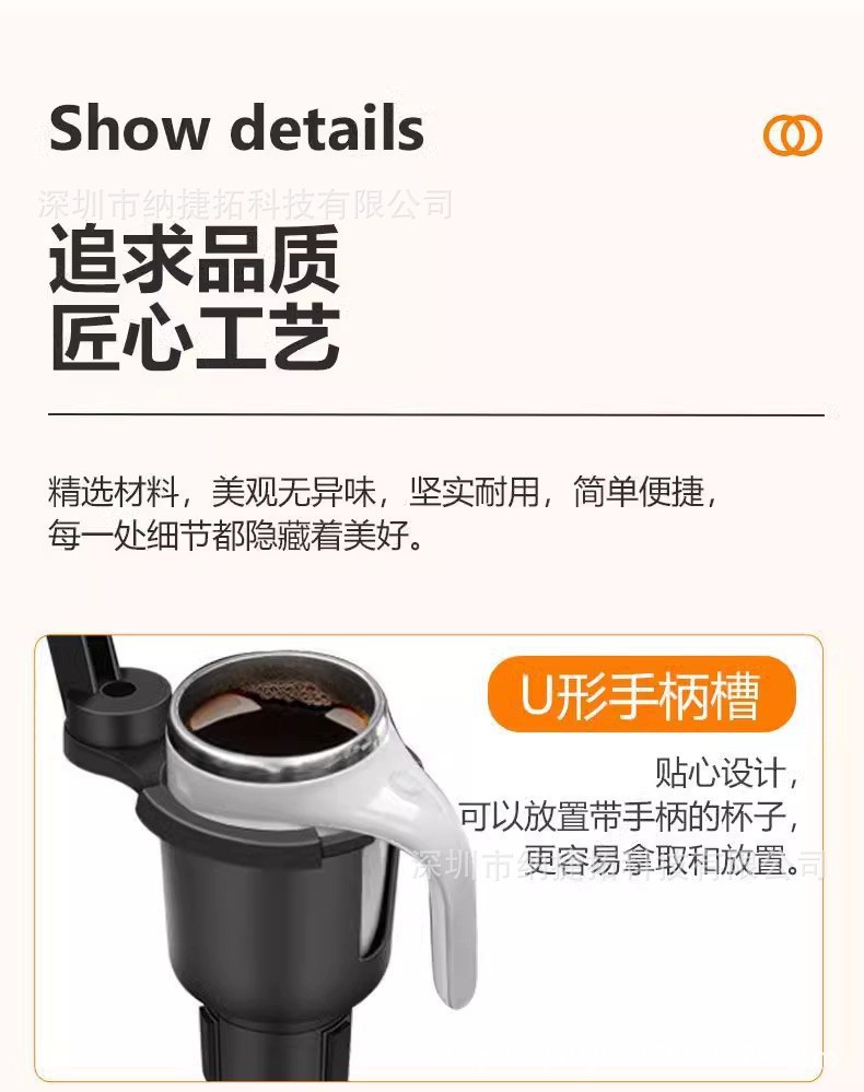 Cross-Border Multifunctional Car Cup Holder, Car Tray, Dining Plate Extension Stand, Car Small Table Board, Rotatable Storage