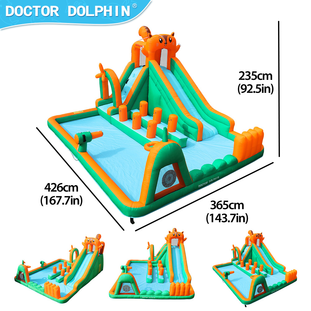 Doctor Pig| Castillo infláble al aire libre para niños multifuncional sprinkler parque infláble castillo infláble casero deslizante cama de salto