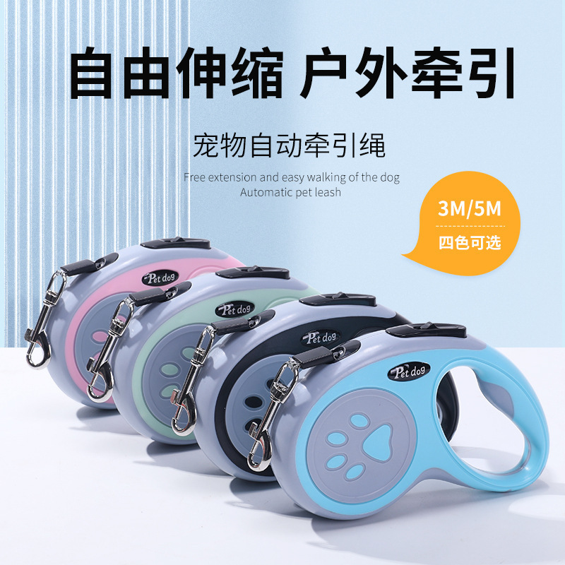 Correa para Perros, Nuevo Modelo, Automática, Retráctil, para Perros Pequeños y Medianos, Antichoque, Elástica