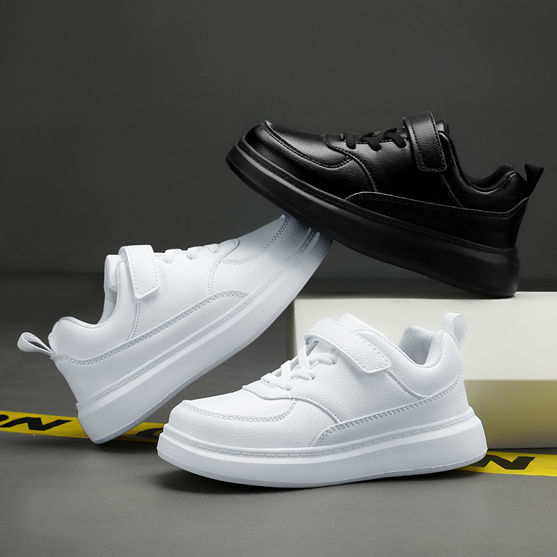 Zapatos infantiles transfronterizos zapatos blancos para niños zapatos para niños 2024 primavera y otoño nuevos estudiantes zapatos de skate blanco para niñas