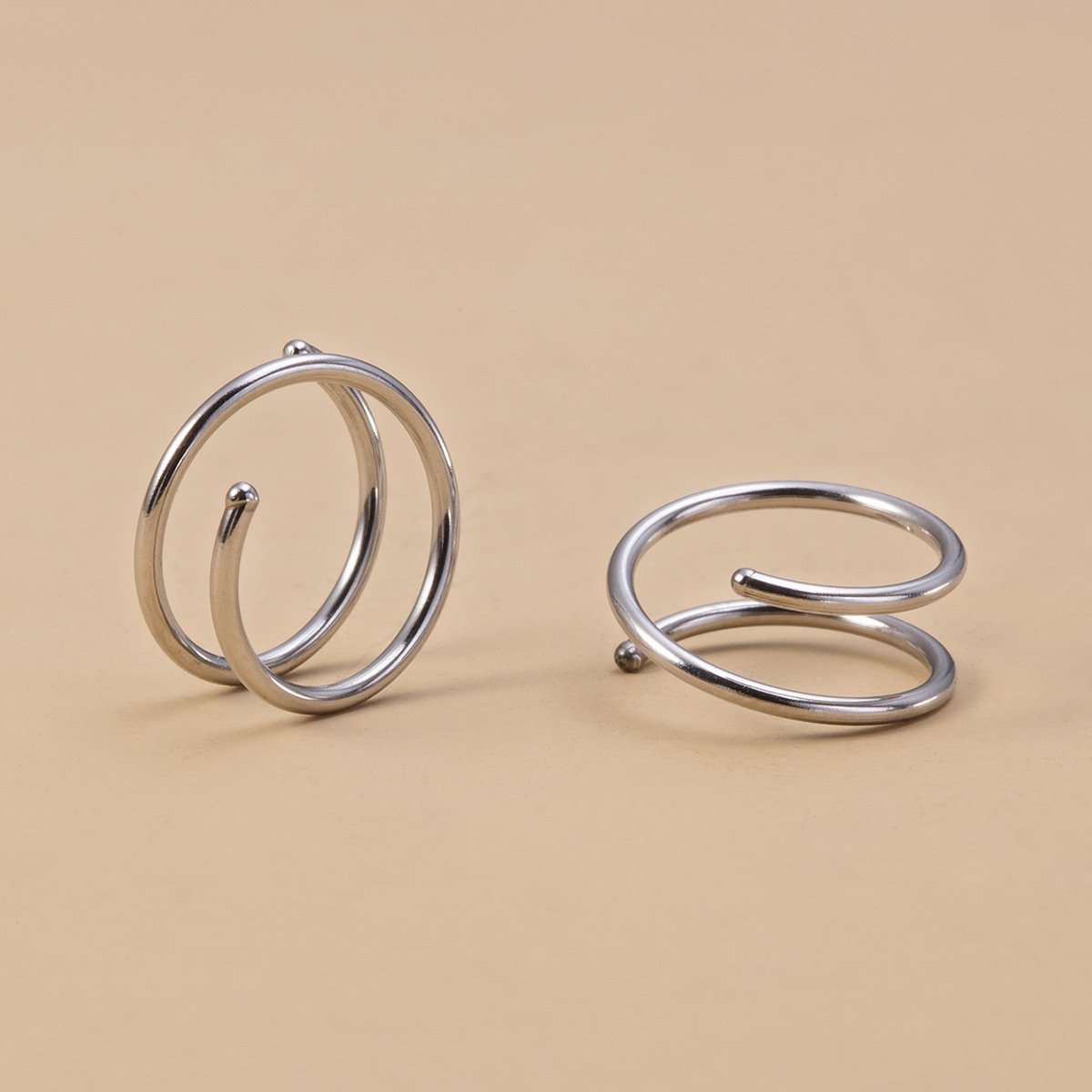 Plating Design Simple Style Solid Color Stainless Steel Plating Nose Ring 1 Piece Nose Pin