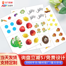 卡通贴纸定制儿童教学识物动画水果汽车人物diy装饰创意贴纸定做