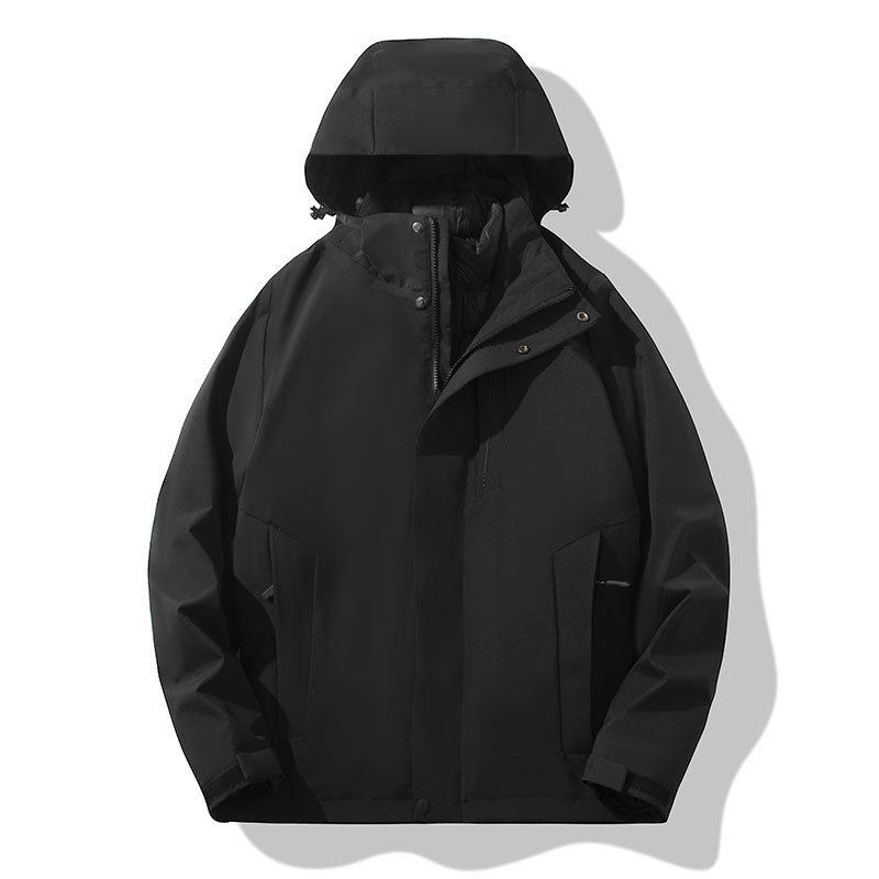 Jacket de asalto para hombres y mujeres otoño y invierno 2023 nuevo estilo al aire libre 3 en 1 desmontable plumón escondido marca de marea a prueba de viento impermeable image 12