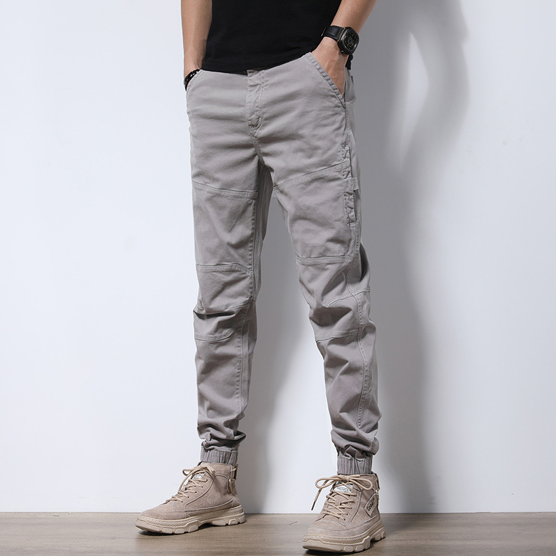 Overalls Men's 2021 Summer Thin Multi-Pocket Legs Harem Pants ins Young Boys Casual Pants Trendy Brand