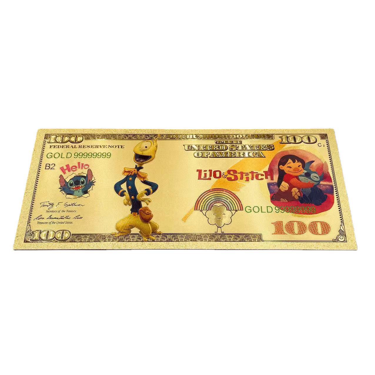 Clásico belleza estrella bebé nota conmemorativa Stitch Gold note Live Gift Collection souvenir