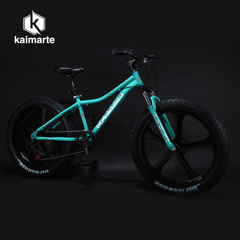 Venta al por mayor de hombres y mujeres de 26 pulgadas de nieve engrosada neumático gordo bicicleta de montaña de velocidad variable amortiguador todoterreno ATV estudiante adulto