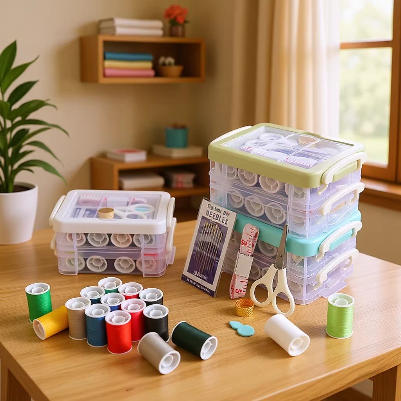 Household storage needle line box suite transparent needle line box…