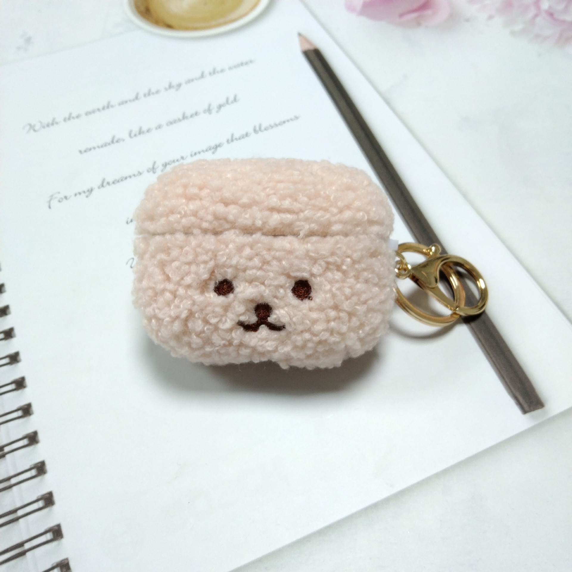 Adecuado para Apple headset protector Shell airpodspro1/2/3 generación cubierta del auricular mullido bordado muñeca soft shell