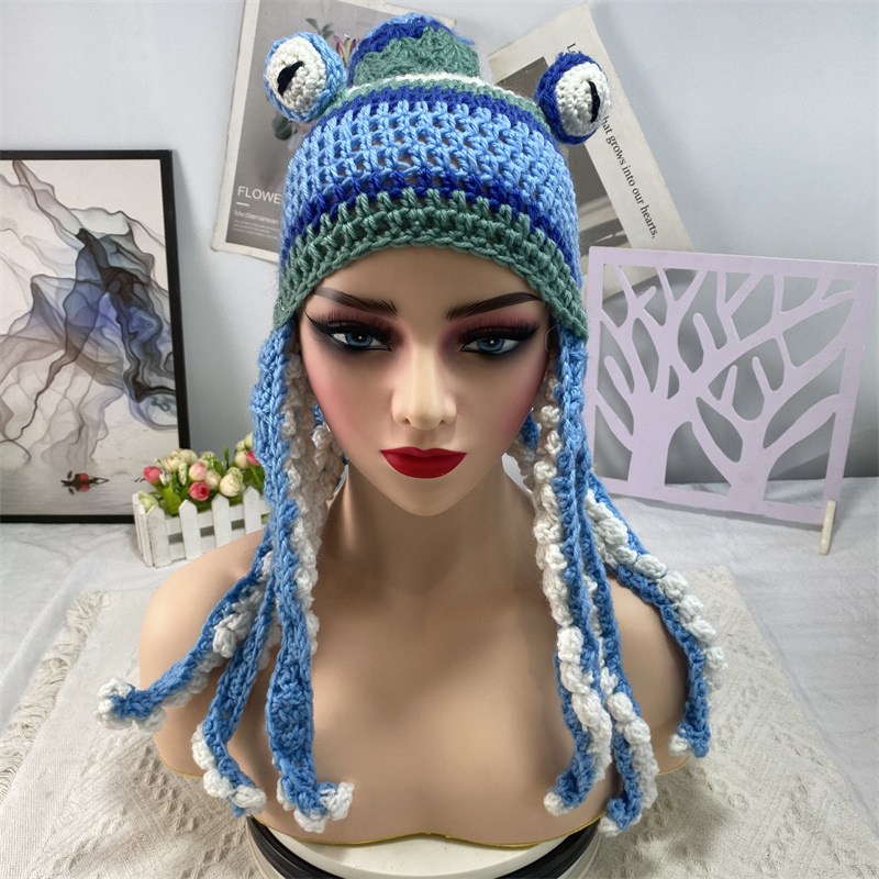 Amazon comercio exterior nueva fiesta transfronteriza para adultos Tricky Funky Octopus Head Sombrero de pulpo de ganchillo