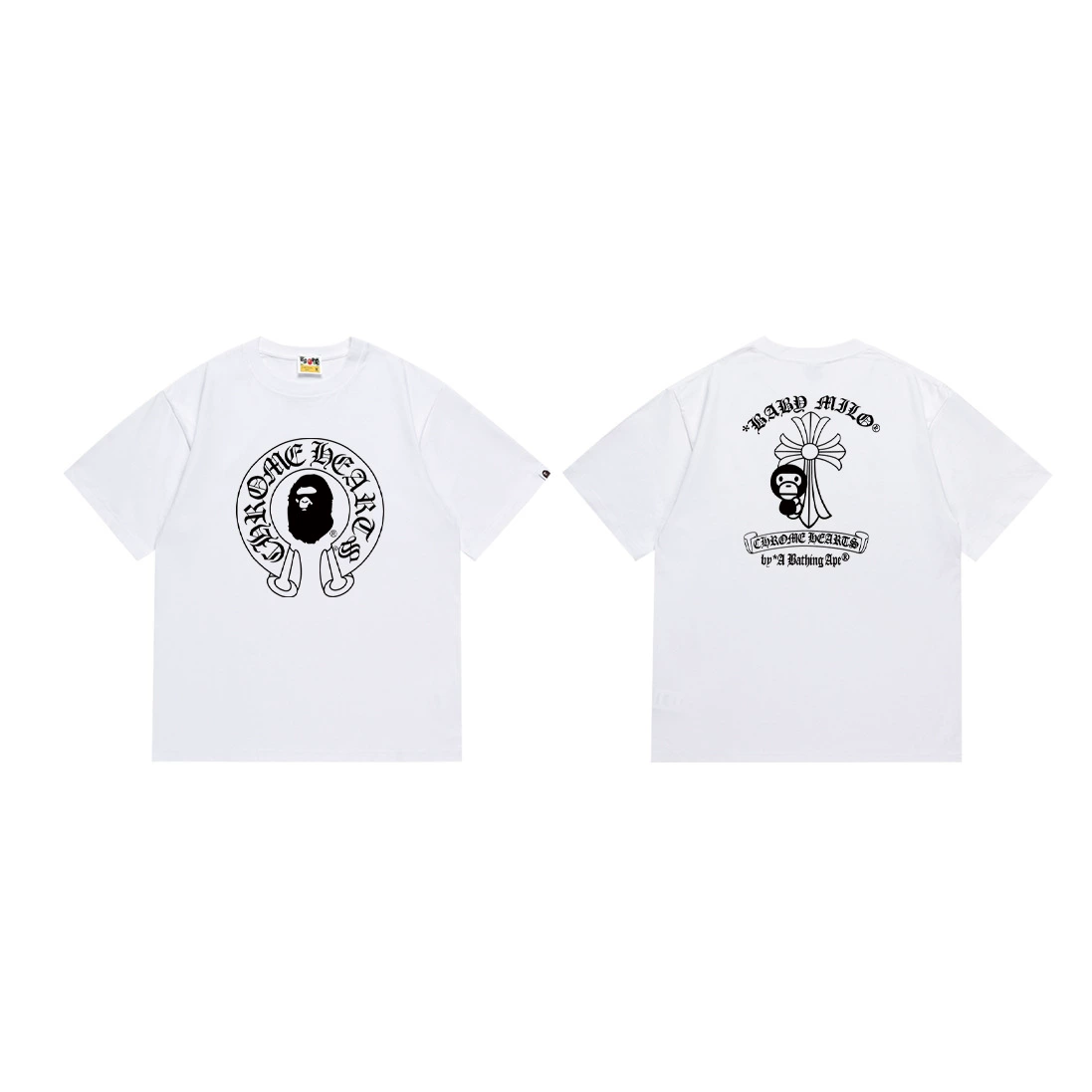 Короткая футболка повседневная с коротким рукавом (BAPE) двойной пряжи унисекс, разноцветная и размеры S–XXL
